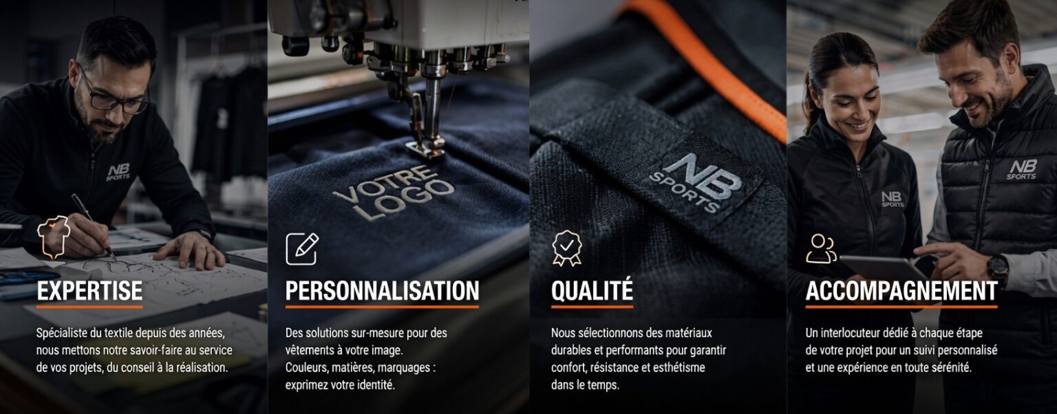 Personnalisation de logo sur vêtements professionnel